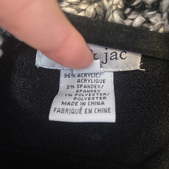 mac & jac Black Sweater with Salt & Pepper Turtle Neck - Picture 5 of 6